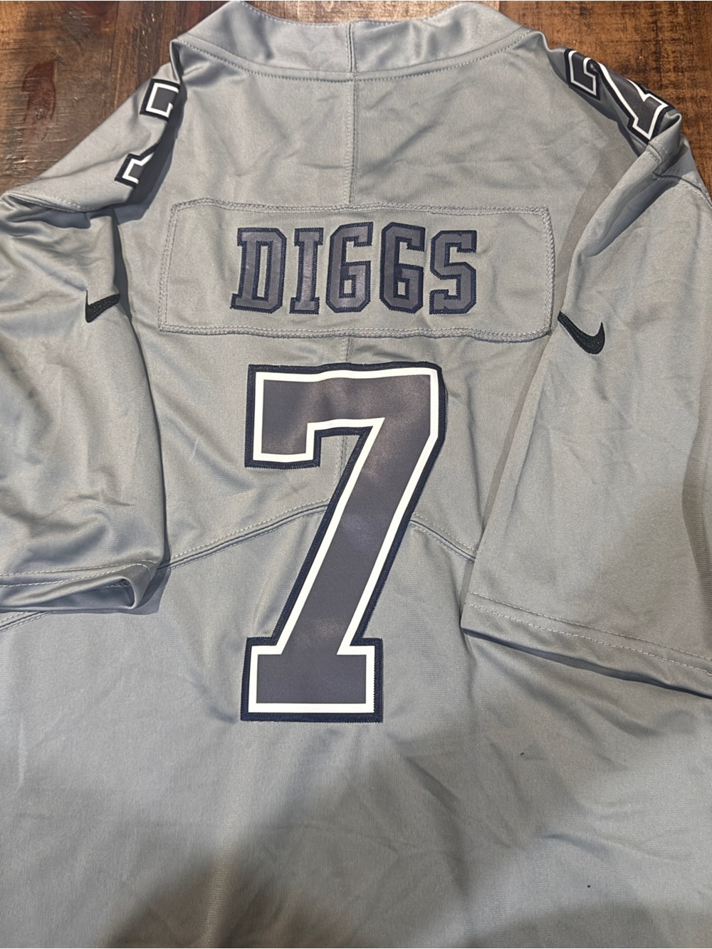 NFL Gray On-Field Football Jersey with Embroidered NFL Shield
